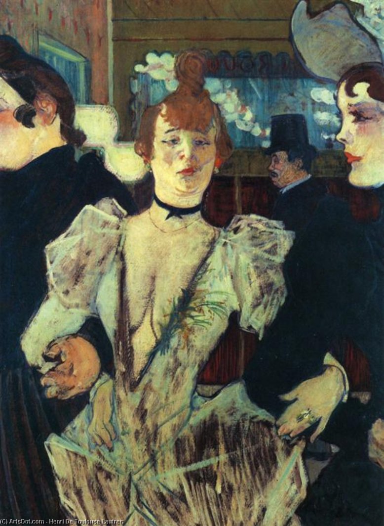 WikiOO.org - Encyclopedia of Fine Arts - Målning, konstverk Henri De Toulouse Lautrec - La Goulue Entering the Moulin Rouge
