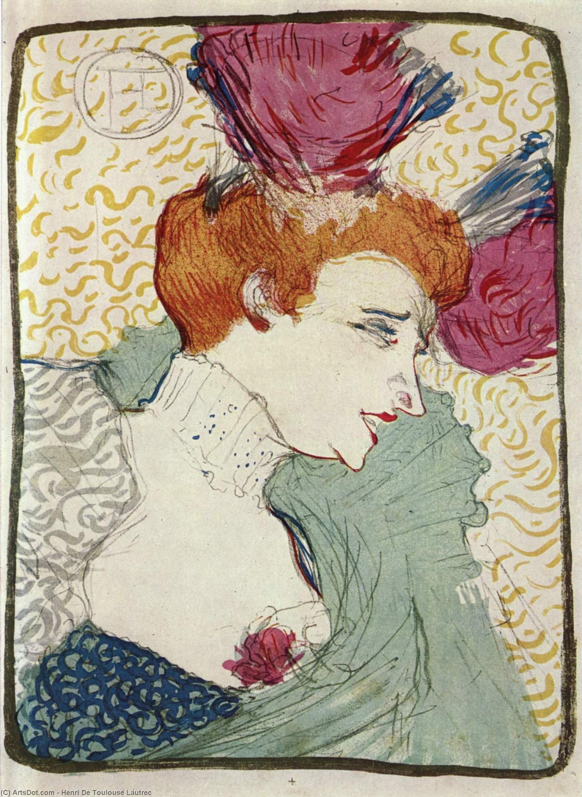 Wikioo.org – La Enciclopedia de las Bellas Artes - Pintura, Obras de arte de Henri De Toulouse Lautrec - prestamista de marcelle