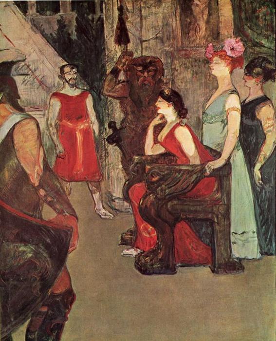 WikiOO.org - Encyclopedia of Fine Arts - Festés, Grafika Henri De Toulouse Lautrec - Messalina Seated