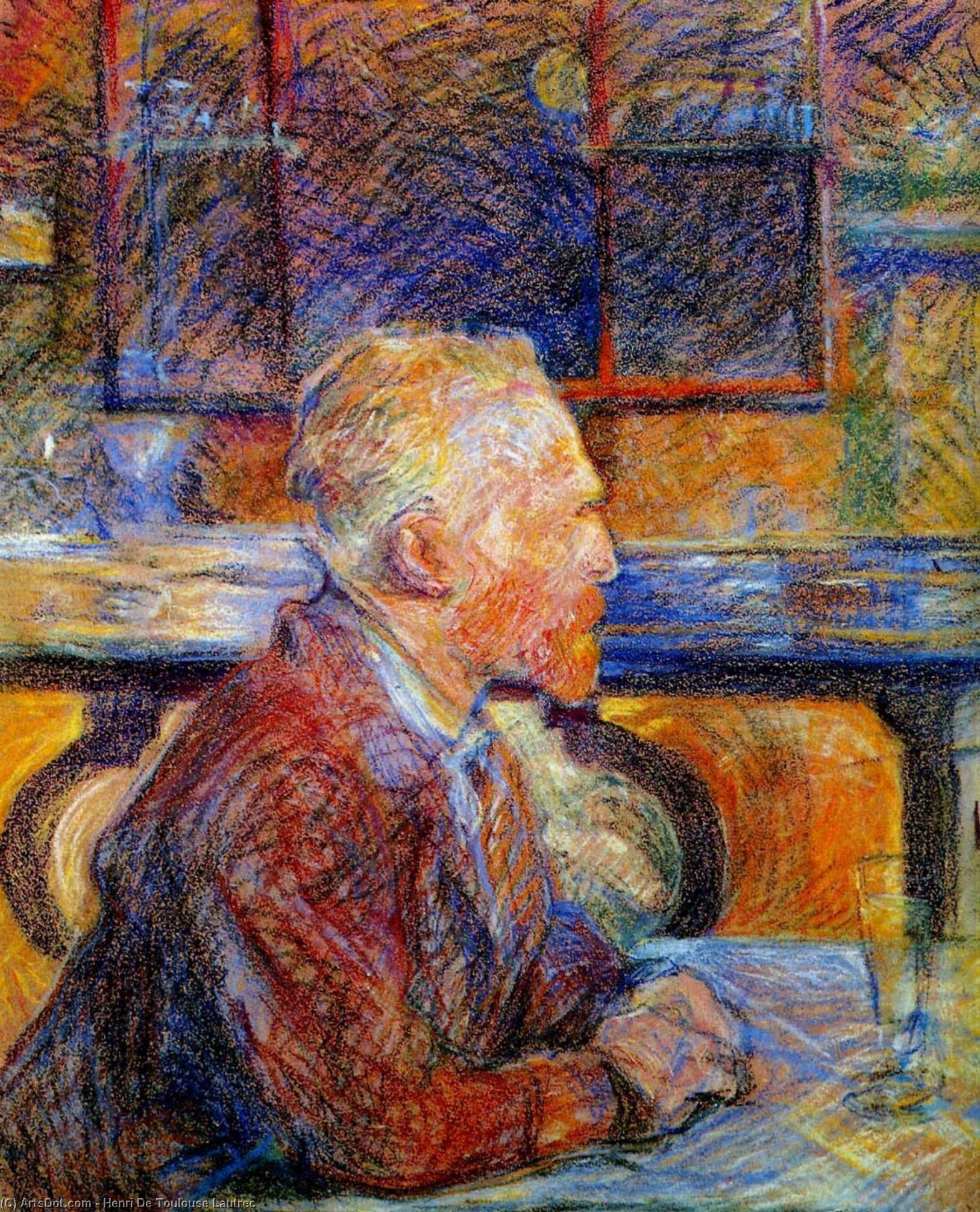 Wikioo.org - The Encyclopedia of Fine Arts - Painting, Artwork by Henri De Toulouse Lautrec - Portrait of Vincent van Gogh