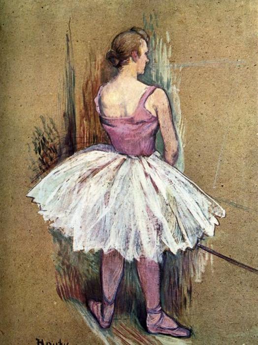 Wikioo.org – La Enciclopedia de las Bellas Artes - Pintura, Obras de arte de Henri De Toulouse Lautrec - de pie bailarina