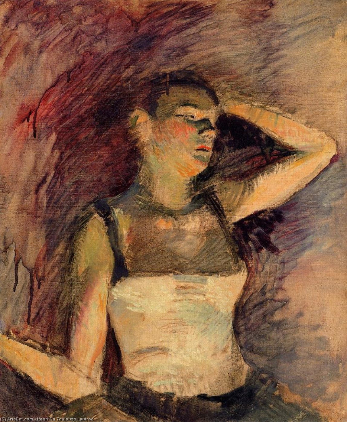Wikioo.org – La Enciclopedia de las Bellas Artes - Pintura, Obras de arte de Henri De Toulouse Lautrec - estudio de a bailarina