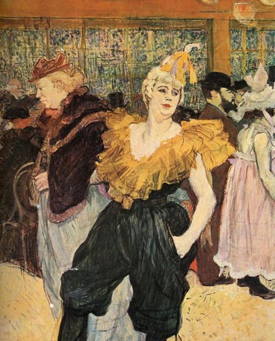 WikiOO.org - אנציקלופדיה לאמנויות יפות - ציור, יצירות אמנות Henri De Toulouse Lautrec - The clown Cha-U-Kao at the Moulin Rouge