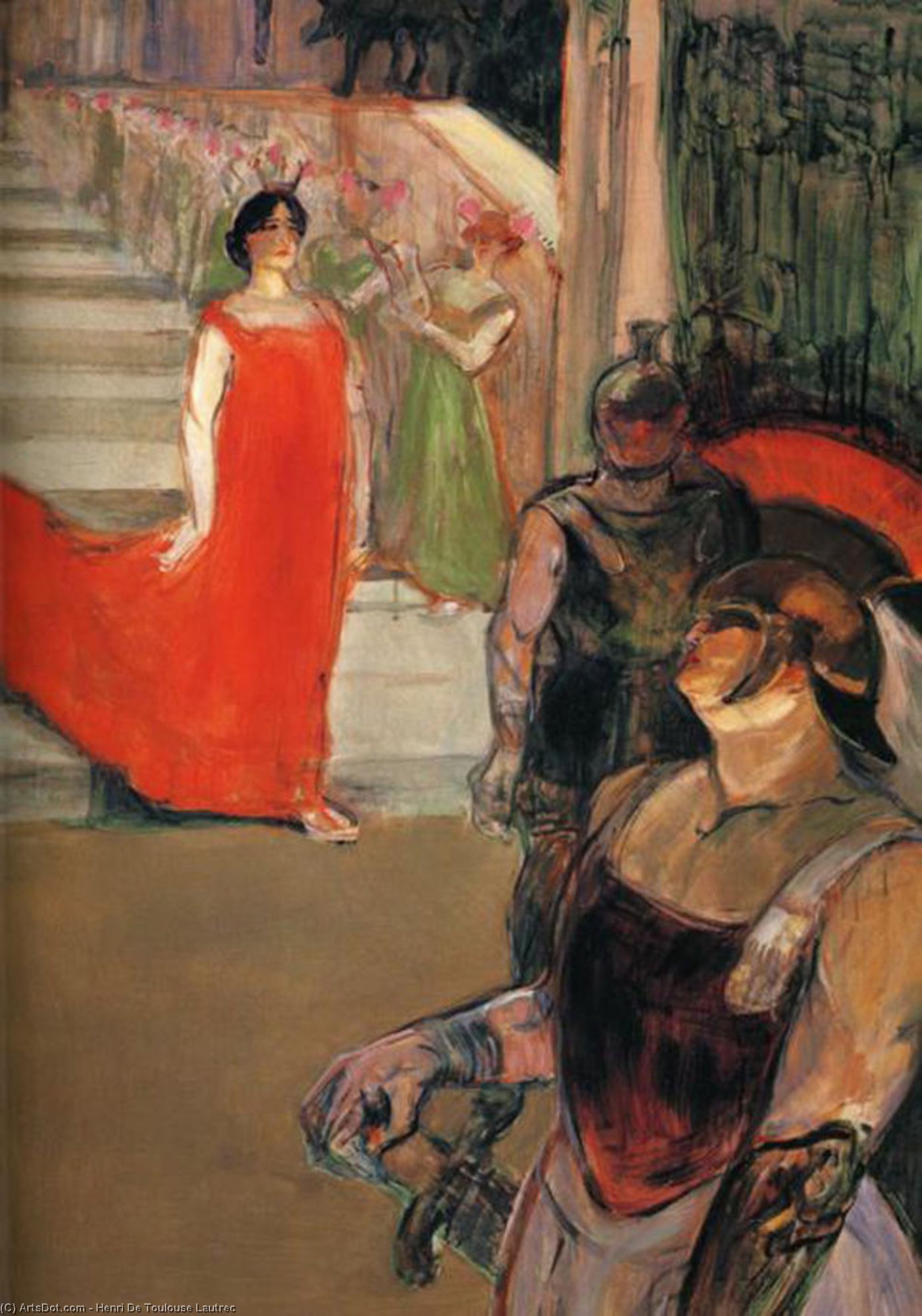WikiOO.org - Enciclopédia das Belas Artes - Pintura, Arte por Henri De Toulouse Lautrec - The Opera Messalina at Bordeaux