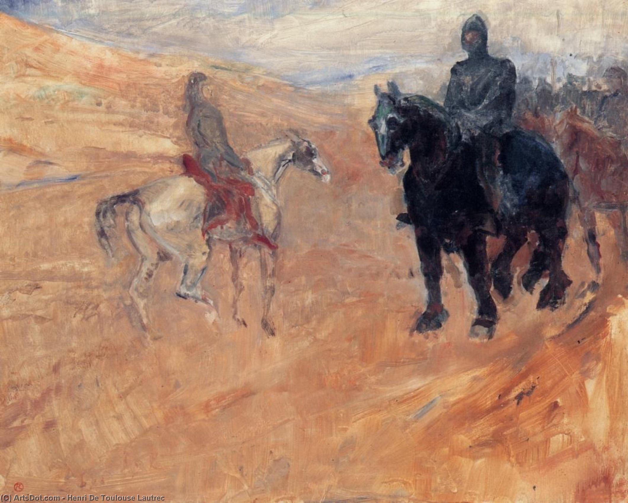 WikiOO.org – 美術百科全書 - 繪畫，作品 Henri De Toulouse Lautrec - 两个骑士盔甲