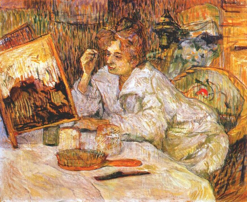 WikiOO.org – 美術百科全書 - 繪畫，作品 Henri De Toulouse Lautrec - 女性  在她的  香水