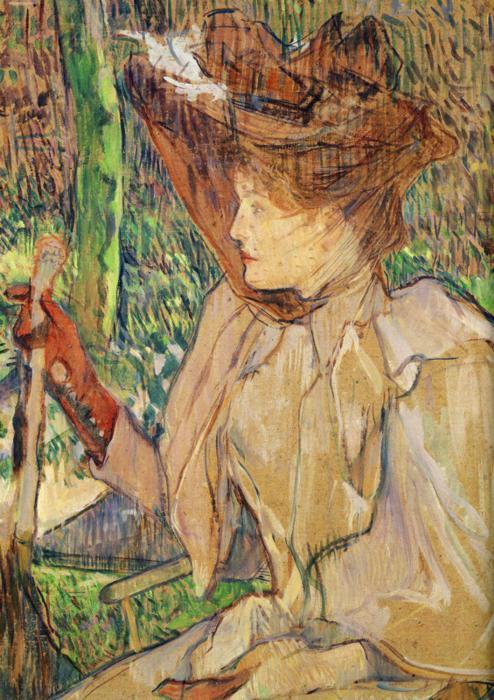Wikioo.org - Encyklopedia Sztuk Pięknych - Malarstwo, Grafika Henri De Toulouse Lautrec - Woman with Gloves (Honorine Platzer)