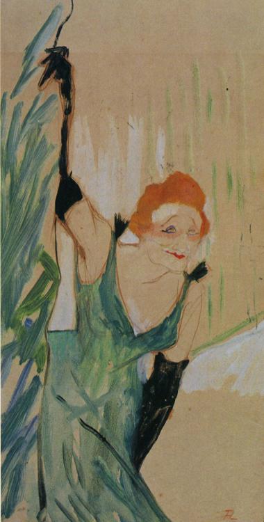 WikiOO.org - Енциклопедія образотворчого мистецтва - Живопис, Картини
 Henri De Toulouse Lautrec - Yvette Guilbert Greeting the Audience
