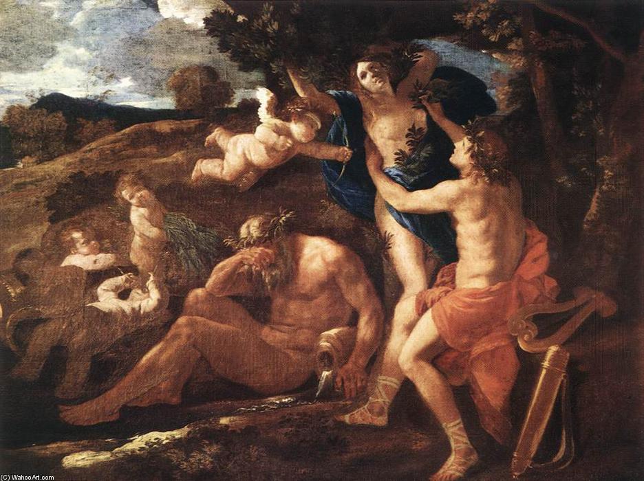 WikiOO.org - Enciklopedija dailės - Tapyba, meno kuriniai Nicolas Poussin - Apollo and Daphne