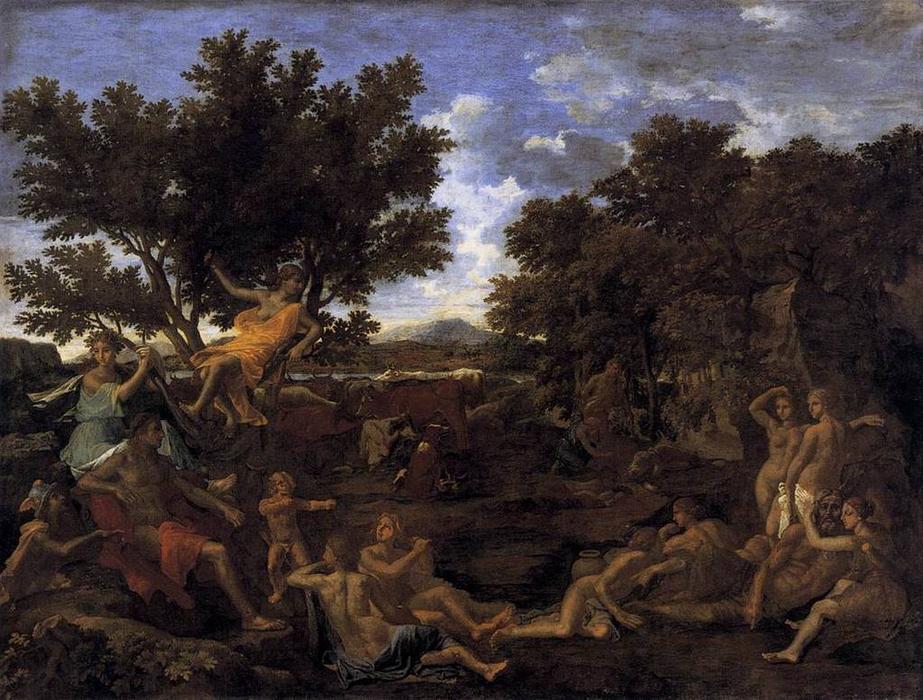 Wikioo.org - The Encyclopedia of Fine Arts - Painting, Artwork by Nicolas Poussin - Apollo and Daphne1