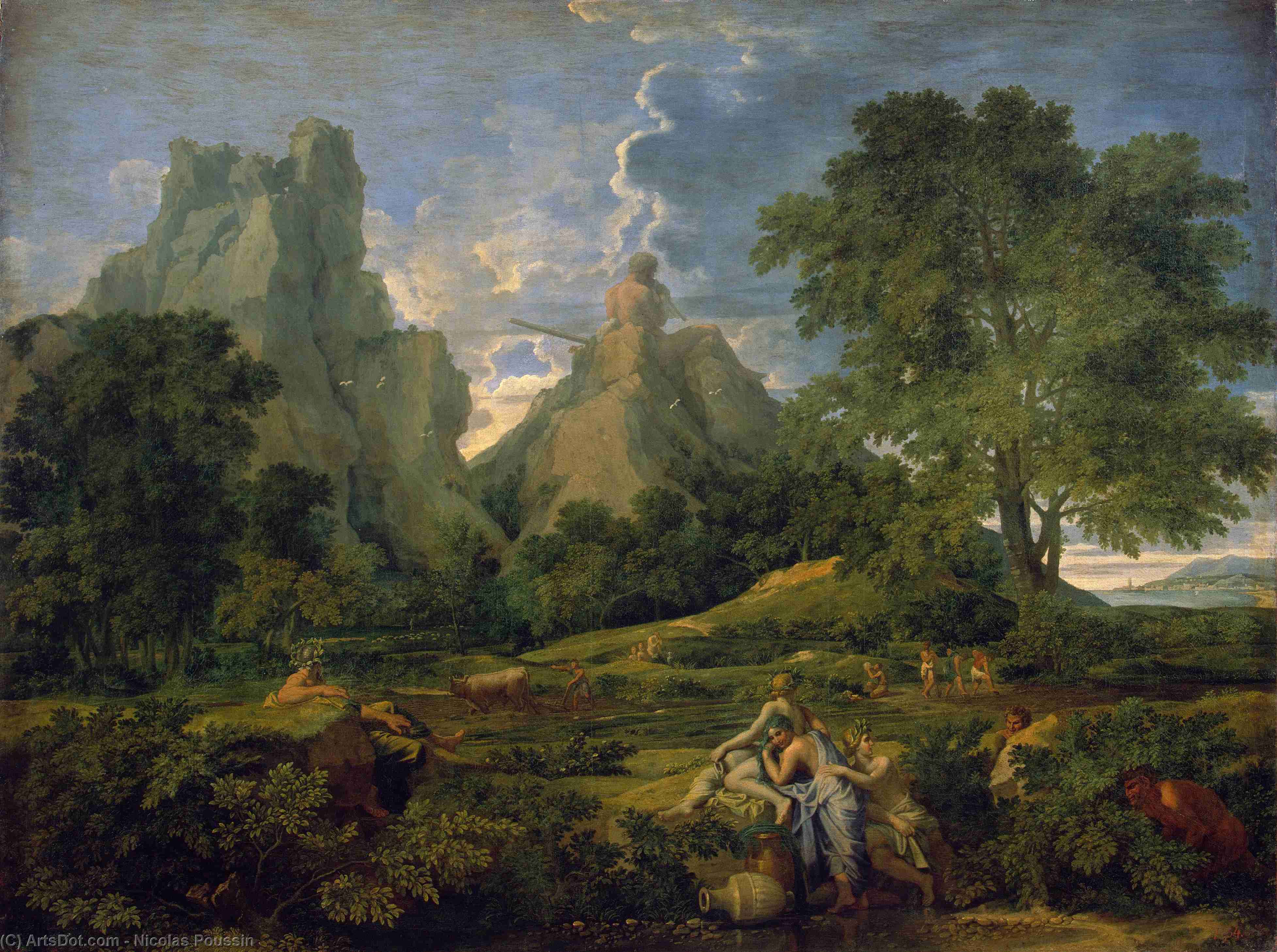 Wikioo.org – L'Enciclopedia delle Belle Arti - Pittura, Opere di Nicolas Poussin - Paesaggio con Polifemo