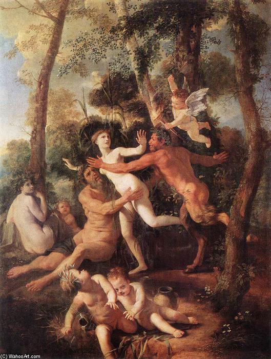 WikiOO.org - Encyclopedia of Fine Arts - Maľba, Artwork Nicolas Poussin - Pan and Syrinx
