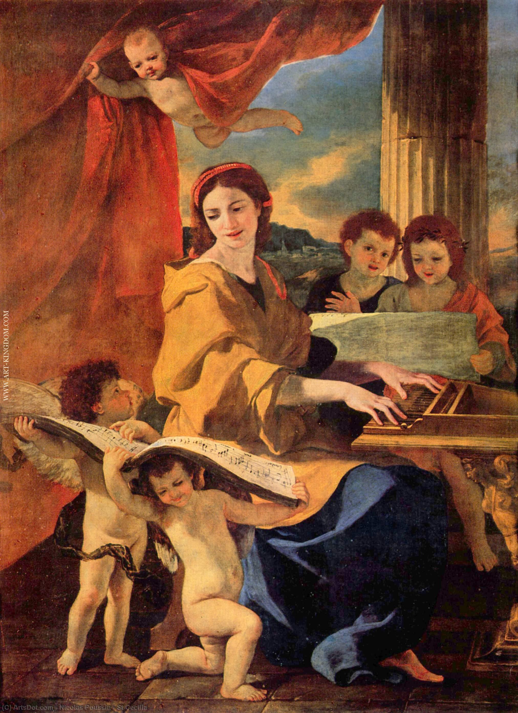 Wikioo.org – L'Encyclopédie des Beaux Arts - Peinture, Oeuvre de Nicolas Poussin - St Cecilia