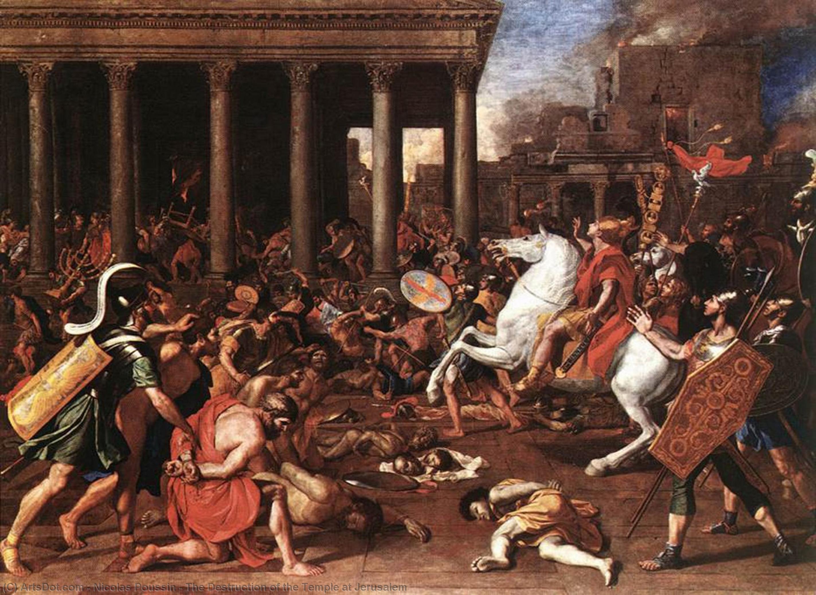 Wikioo.org - The Encyclopedia of Fine Arts - Painting, Artwork by Nicolas Poussin - The Destruction of the Temple at Jerusalem