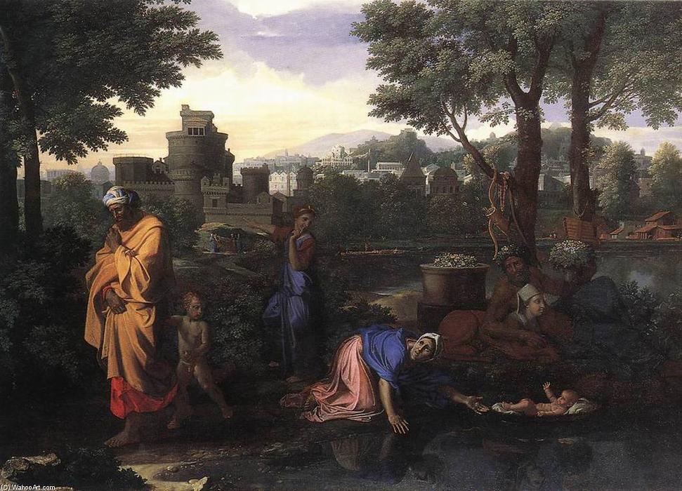 Wikioo.org – La Enciclopedia de las Bellas Artes - Pintura, Obras de arte de Nicolas Poussin - el exposición de Moisés