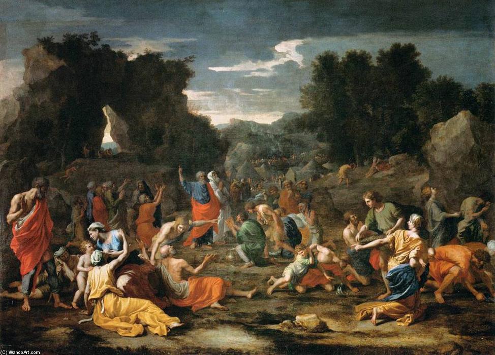 Wikioo.org - Die Enzyklopädie bildender Kunst - Malerei, Kunstwerk von Nicolas Poussin - Die Juden Sammeln der Manna in der Wüste