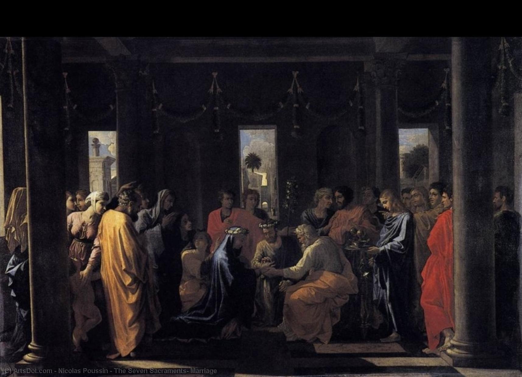 Wikioo.org - The Encyclopedia of Fine Arts - Painting, Artwork by Nicolas Poussin - The Seven Sacraments, Marriage