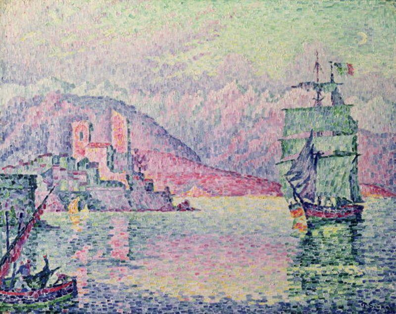 Wikioo.org - The Encyclopedia of Fine Arts - Painting, Artwork by Paul Signac - Antibes, Evening