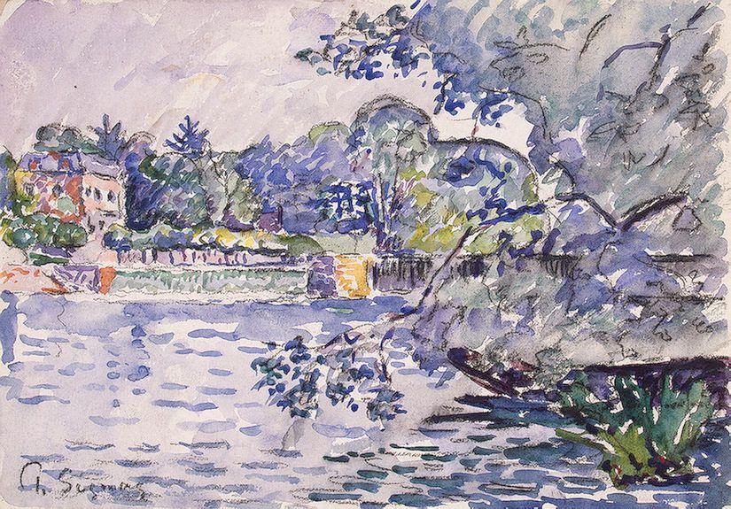 Wikioo.org - The Encyclopedia of Fine Arts - Painting, Artwork by Paul Signac - Banks of the Seine