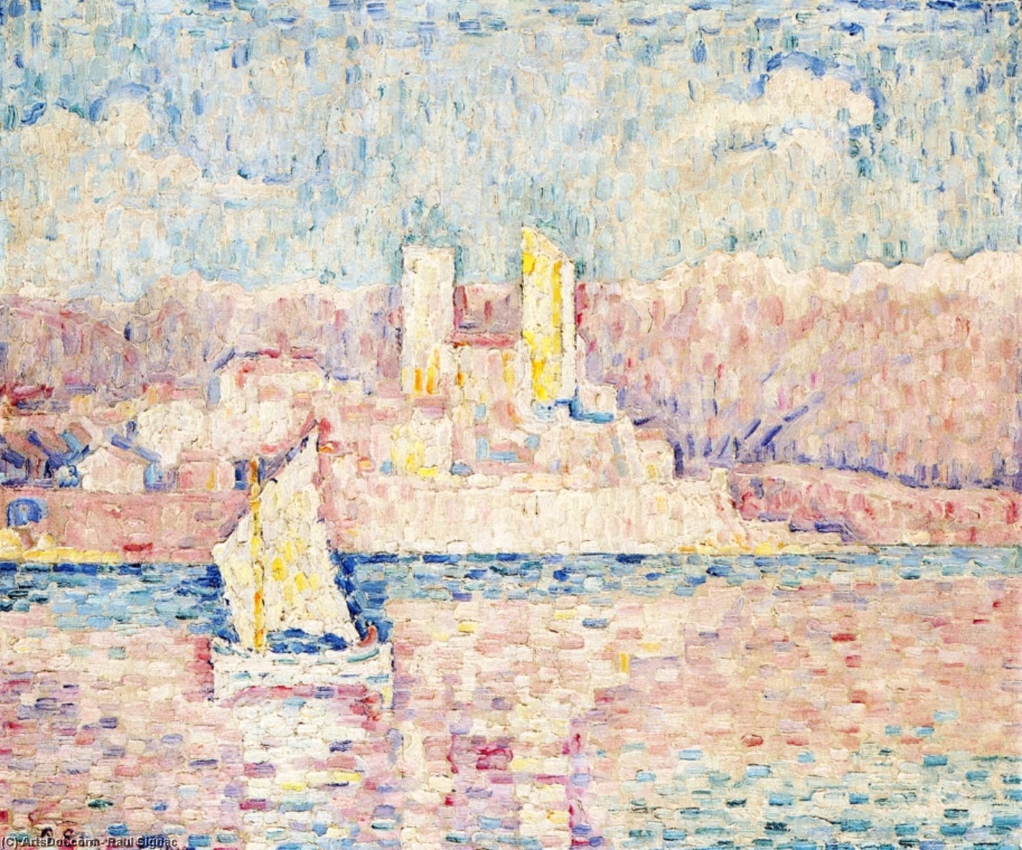 Wikioo.org – L'Encyclopédie des Beaux Arts - Peinture, Oeuvre de Paul Signac - Coiffe d'Antibes