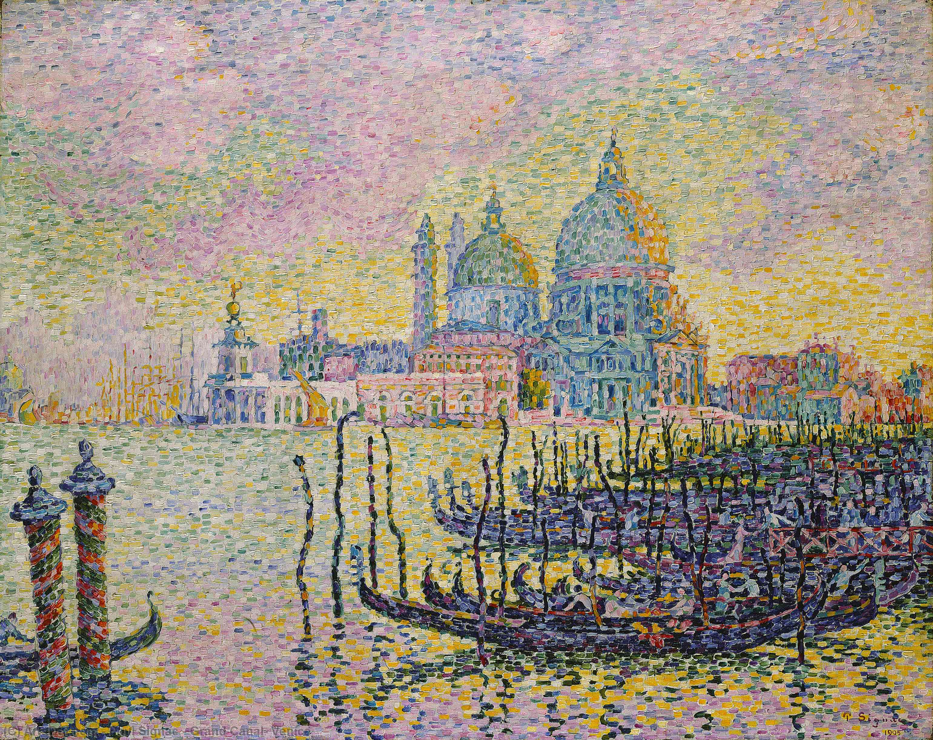 Wikioo.org - The Encyclopedia of Fine Arts - Painting, Artwork by Paul Signac - Grand Canal, Venice