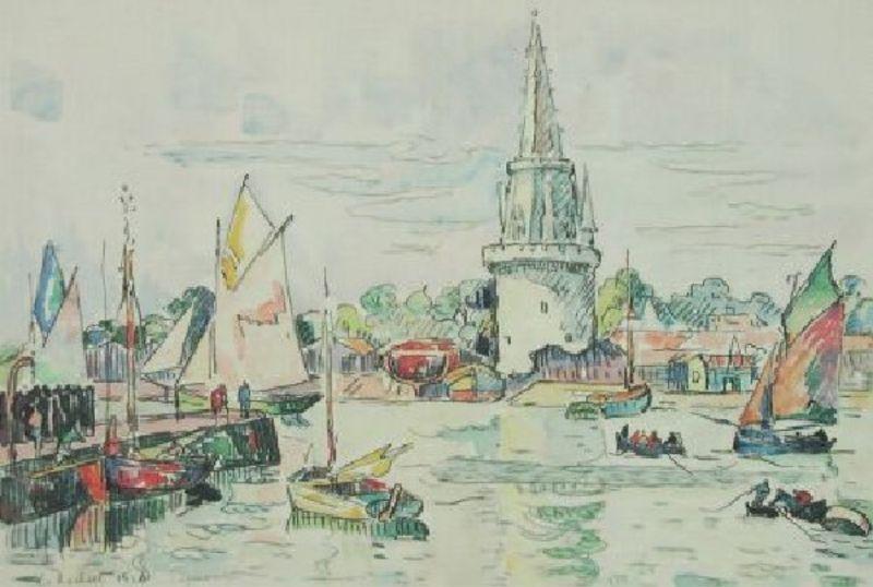 WikiOO.org - Encyclopedia of Fine Arts - Maleri, Artwork Paul Signac - La Rochelle Hafenansicht