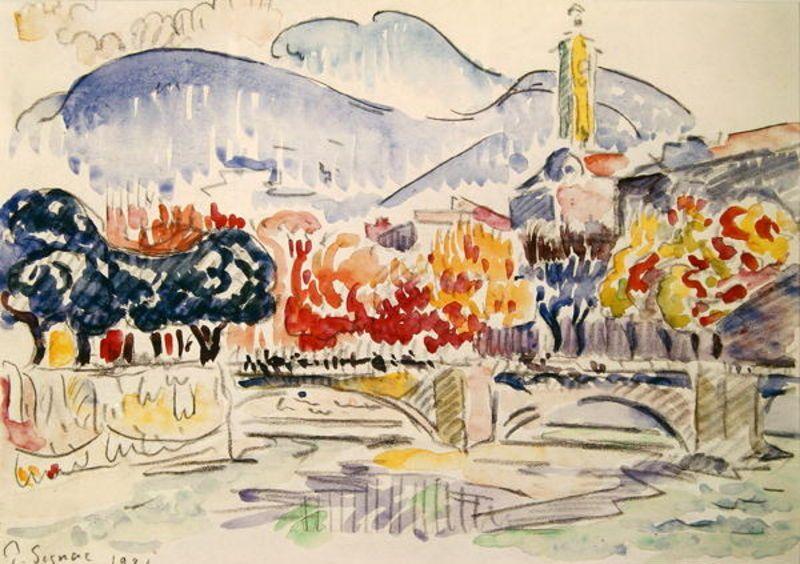 WikiOO.org - Εγκυκλοπαίδεια Καλών Τεχνών - Ζωγραφική, έργα τέχνης Paul Signac - Le Paillon, Nice