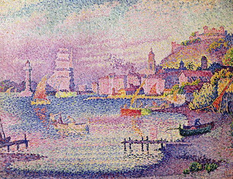 Wikioo.org – L'Enciclopedia delle Belle Arti - Pittura, Opere di Paul Signac - Lasciando il porto di Saint-Tropez