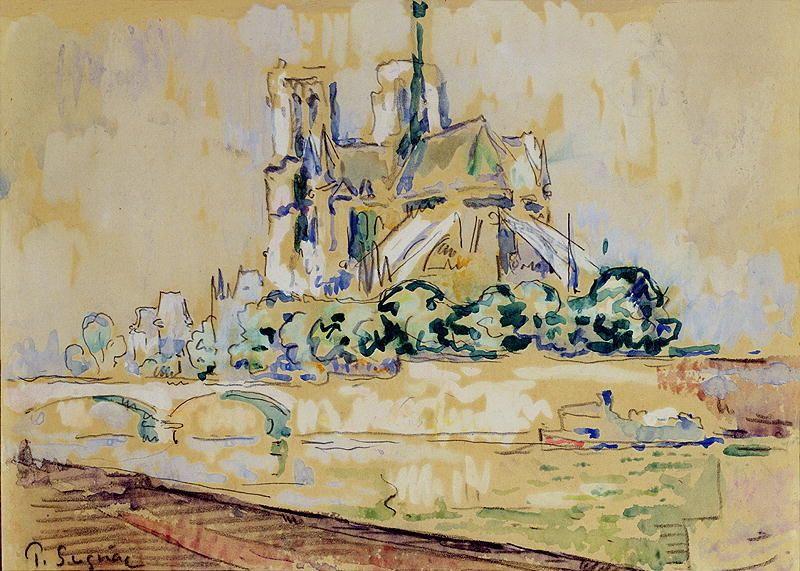 WikiOO.org - Encyclopedia of Fine Arts - Maleri, Artwork Paul Signac - Notre Dame