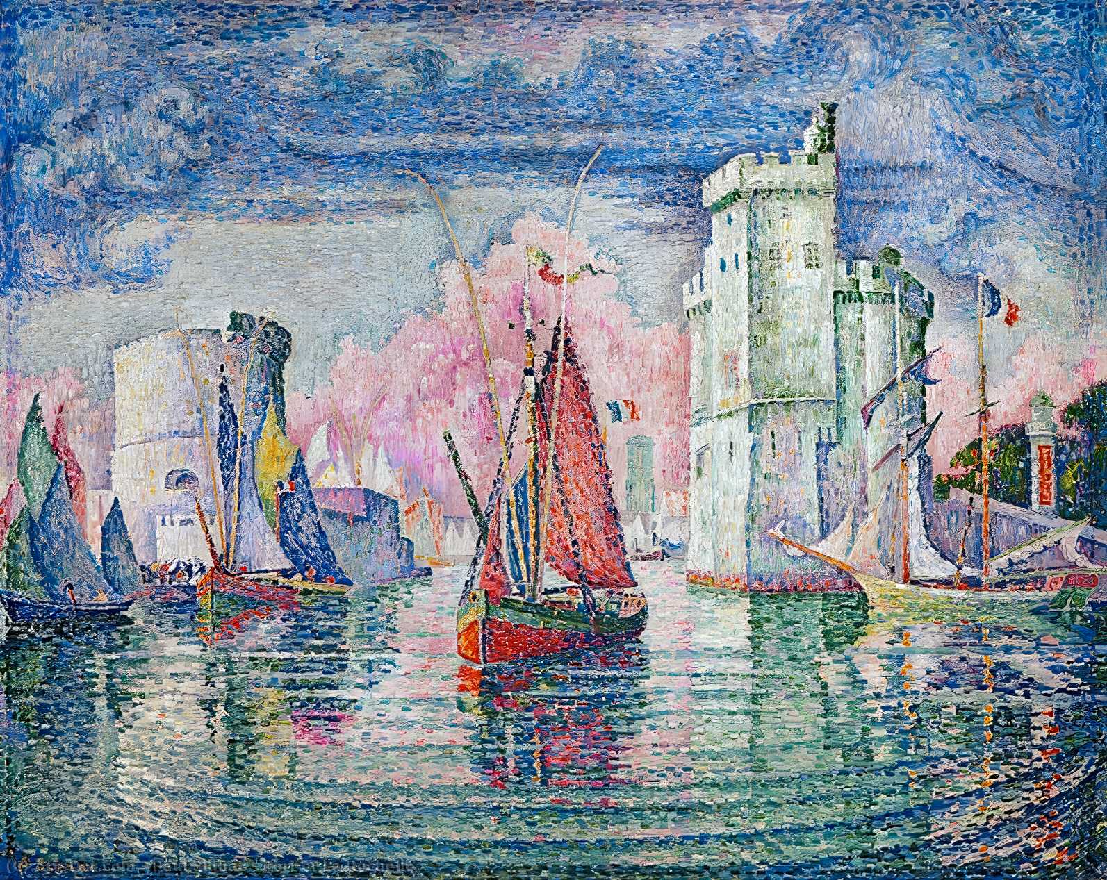 Wikioo.org - The Encyclopedia of Fine Arts - Painting, Artwork by Paul Signac - Port of La Rochelle