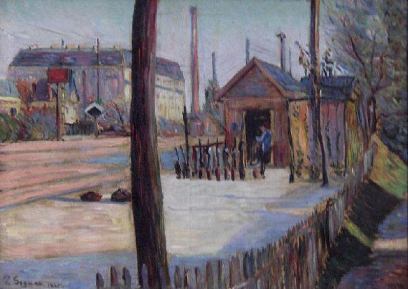 Wikioo.org - The Encyclopedia of Fine Arts - Painting, Artwork by Paul Signac - Railway junction near Bois Colombes