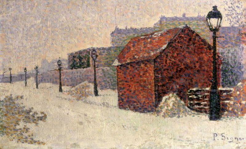 Wikioo.org - The Encyclopedia of Fine Arts - Painting, Artwork by Paul Signac - Snow, Butte Montmartre