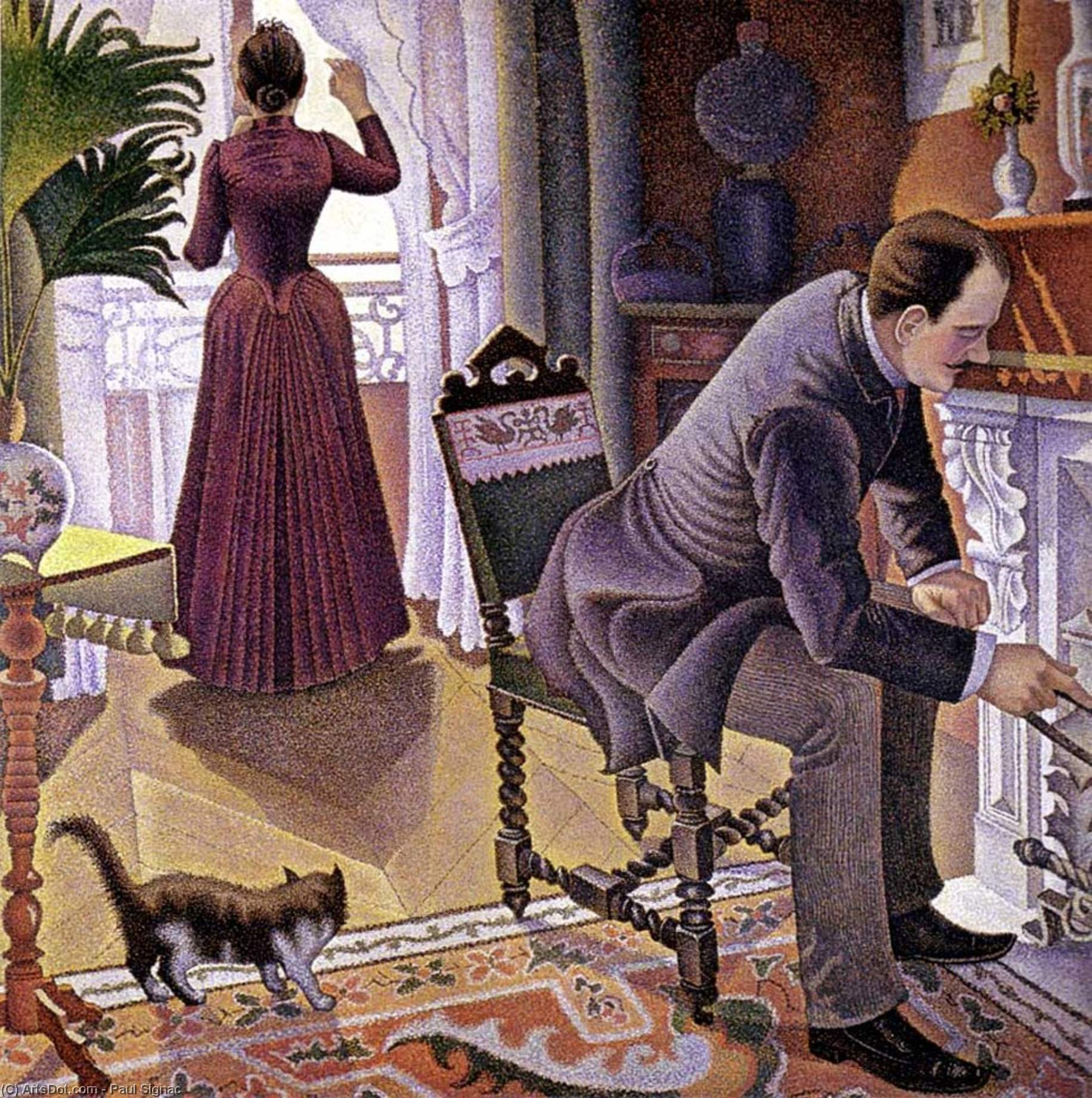 Wikioo.org - The Encyclopedia of Fine Arts - Painting, Artwork by Paul Signac - Sunday