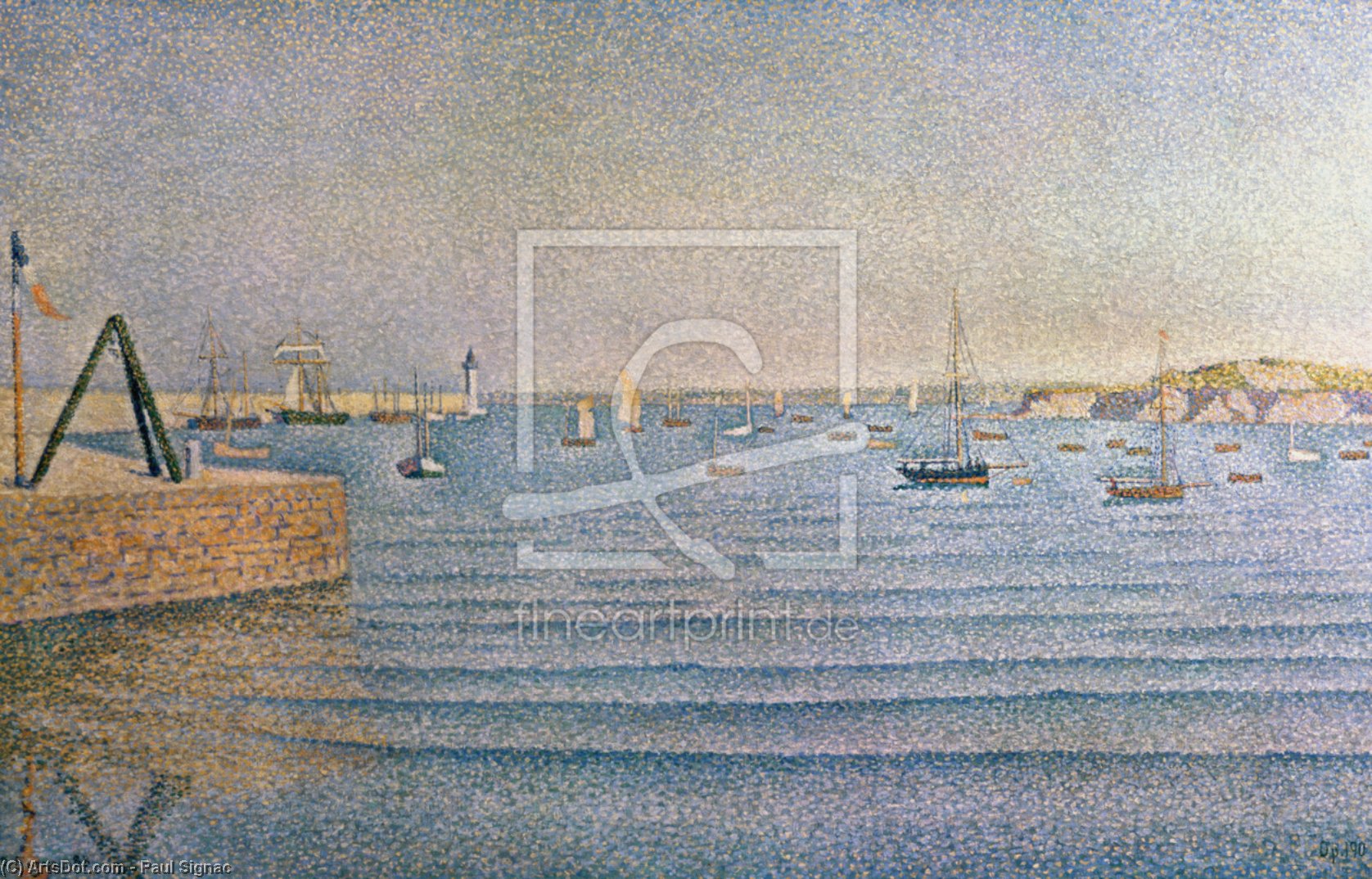 Wikioo.org - The Encyclopedia of Fine Arts - Painting, Artwork by Paul Signac - The Harbour at Portrieux