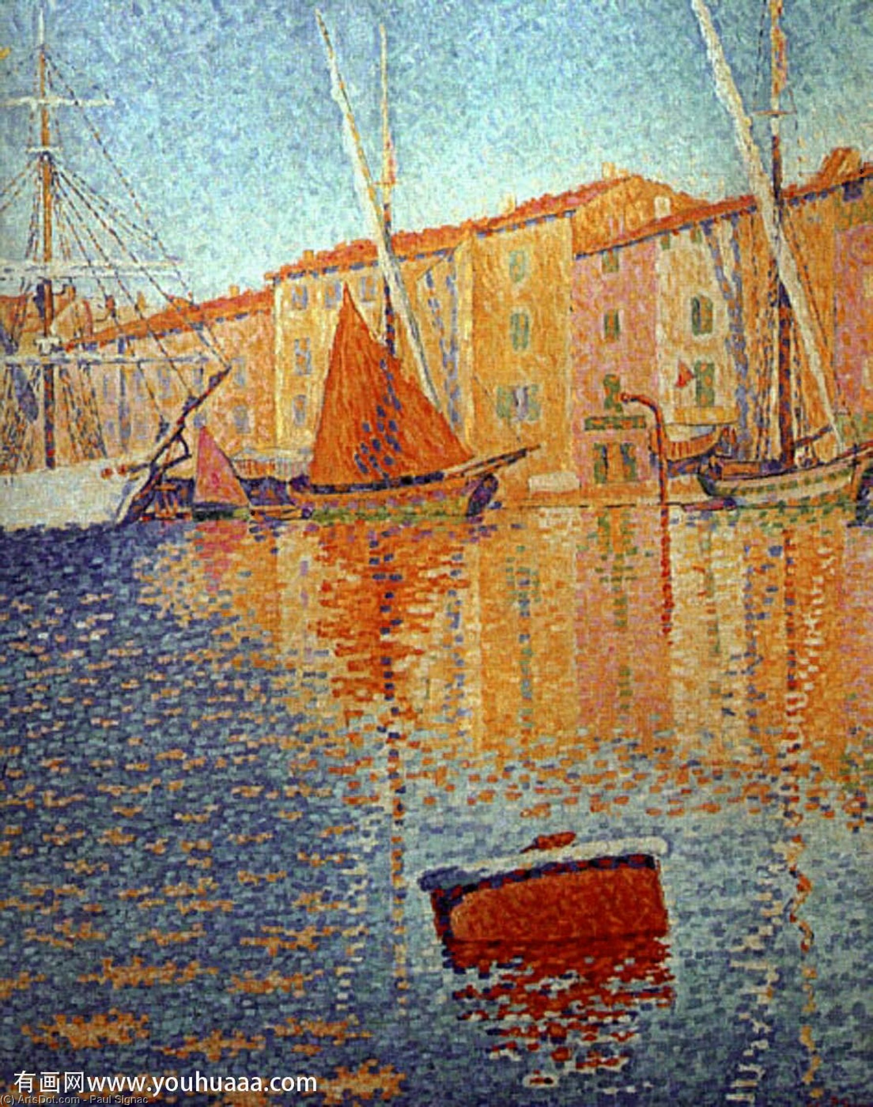 WikiOO.org - Енциклопедия за изящни изкуства - Живопис, Произведения на изкуството Paul Signac - The Red Buoy