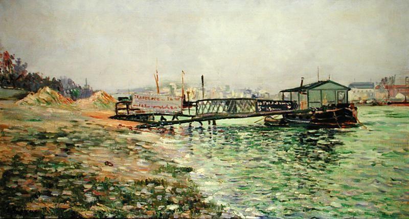 Wikioo.org - The Encyclopedia of Fine Arts - Painting, Artwork by Paul Signac - The Seine at Quai St. Bernard