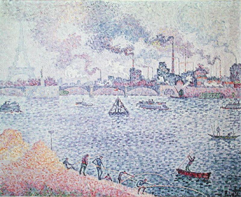 Wikioo.org - The Encyclopedia of Fine Arts - Painting, Artwork by Paul Signac - The Seine, Grenelle