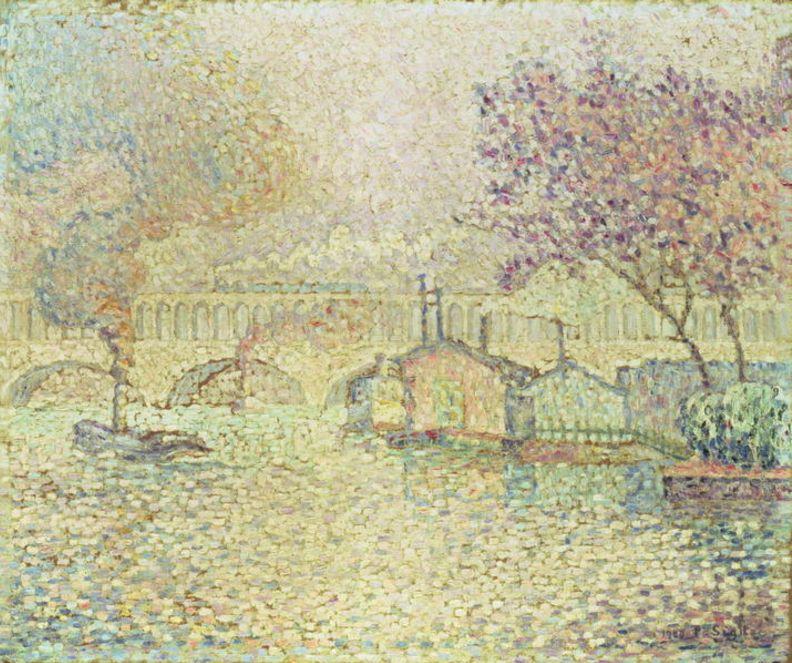 Wikioo.org - The Encyclopedia of Fine Arts - Painting, Artwork by Paul Signac - The Viaduct at Auteuil