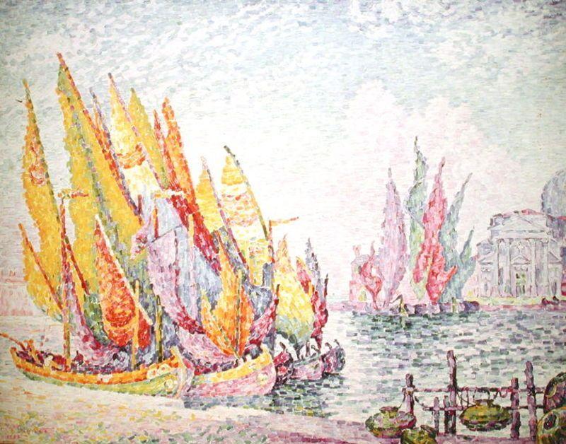 Wikioo.org - The Encyclopedia of Fine Arts - Painting, Artwork by Paul Signac - Venice, Sailing Boats