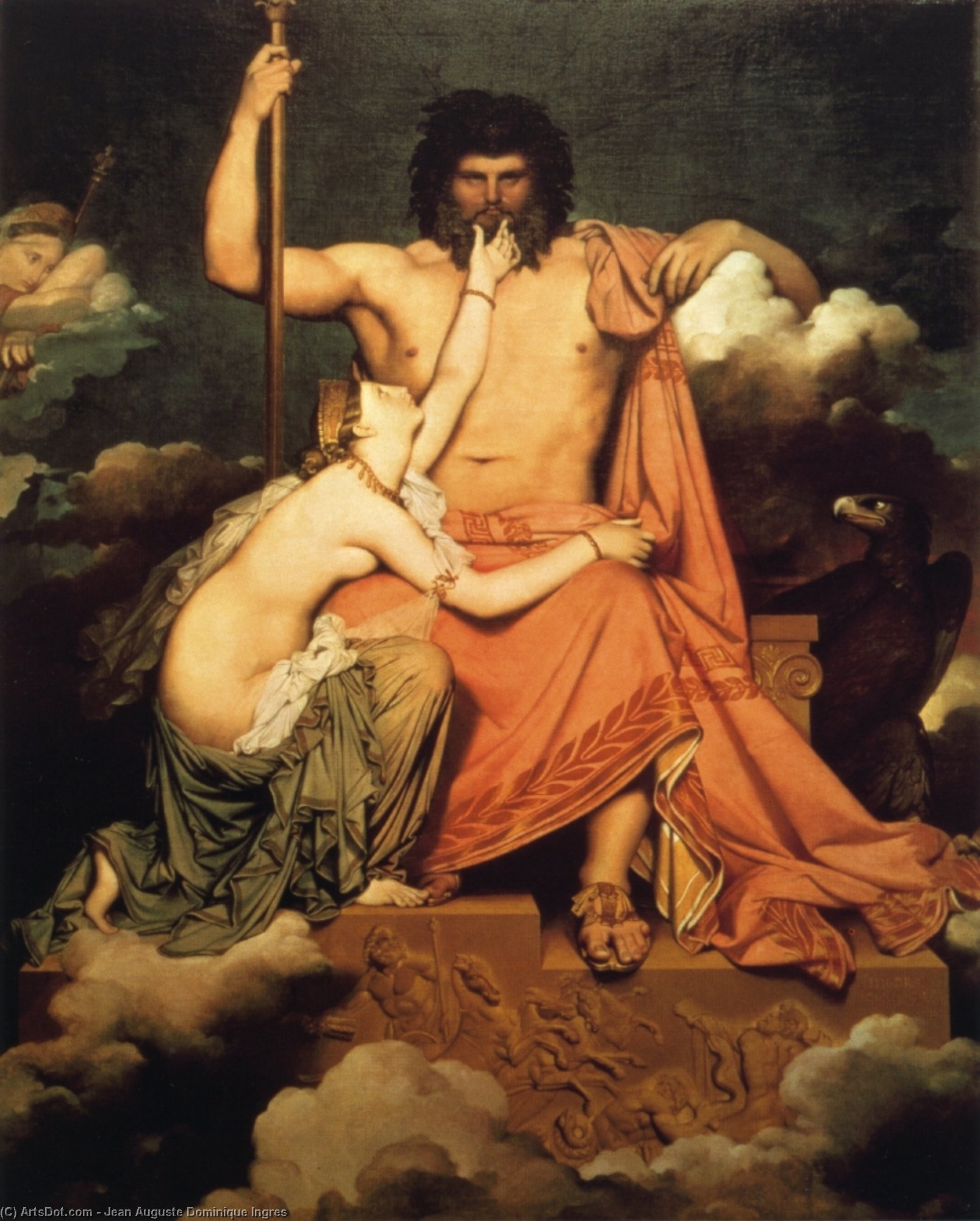 WikiOO.org - Enciklopedija dailės - Tapyba, meno kuriniai Jean Auguste Dominique Ingres - Jupiter and Thetis