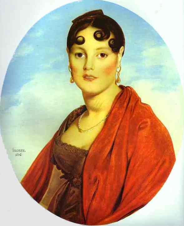 WikiOO.org - Encyclopedia of Fine Arts - Lukisan, Artwork Jean Auguste Dominique Ingres - Portrait of Madame Aymon, La belle Zélie