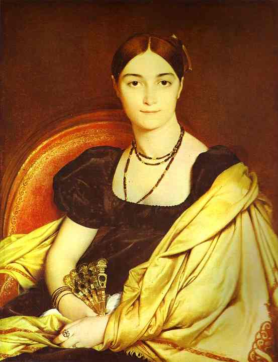 WikiOO.org - Enciclopédia das Belas Artes - Pintura, Arte por Jean Auguste Dominique Ingres - Portrait of Madame Duvauçay