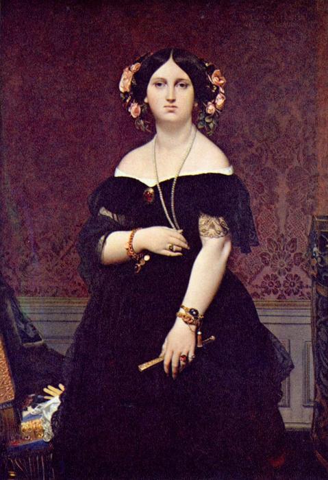 WikiOO.org - Encyclopedia of Fine Arts - Maľba, Artwork Jean Auguste Dominique Ingres - Porträt der Madame Moitessier