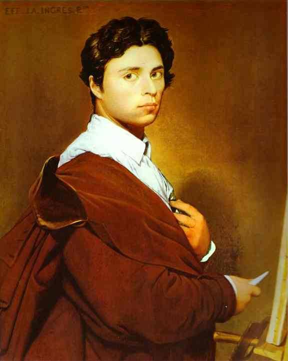 WikiOO.org - 백과 사전 - 회화, 삽화 Jean Auguste Dominique Ingres - Self-portrait at age 24