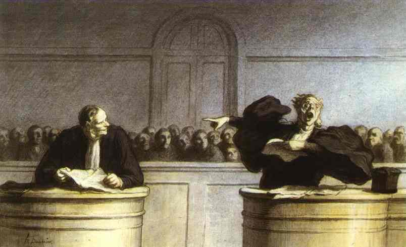 WikiOO.org - Εγκυκλοπαίδεια Καλών Τεχνών - Ζωγραφική, έργα τέχνης Honoré Daumier - A Famous Motive