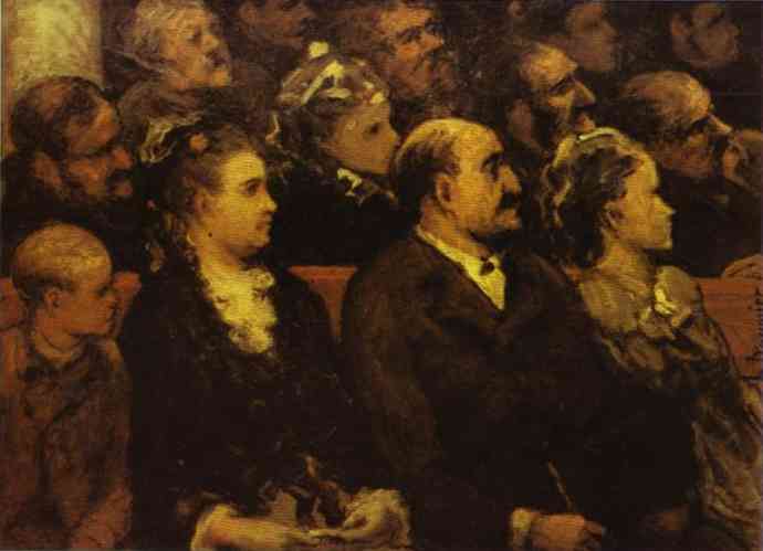 WikiOO.org - Encyclopedia of Fine Arts - Schilderen, Artwork Honoré Daumier - French Theatre