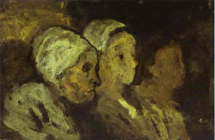 Wikioo.org - The Encyclopedia of Fine Arts - Painting, Artwork by Honoré Daumier - In Church