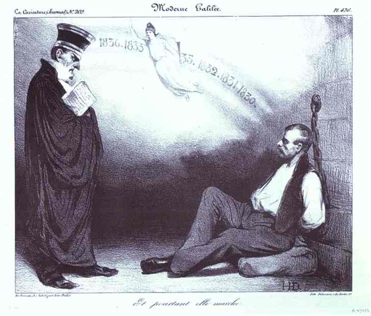 WikiOO.org - Encyclopedia of Fine Arts - Maľba, Artwork Honoré Daumier - Modern Galilee. And Nevertheless It Moves
