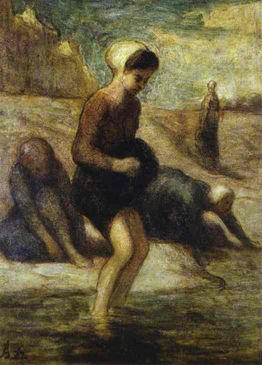 Wikioo.org - The Encyclopedia of Fine Arts - Painting, Artwork by Honoré Daumier - On the Shore