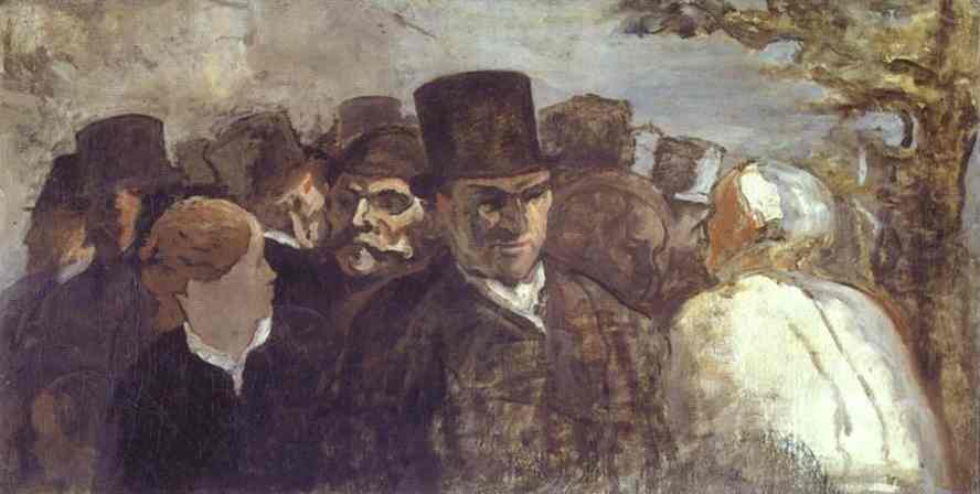 WikiOO.org - Encyclopedia of Fine Arts - Maalaus, taideteos Honoré Daumier - Passers By